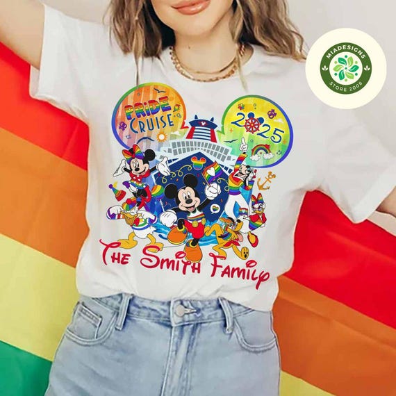 Personalized Mickey and Friends LGBT Rainbow Disney Pride Cruise
