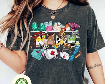 Personalized Nurse Toy Story Shirt, Toy Story characters t-shirt, Gift For Nurse, Registered Shirt, Nurse Disney Trip shirts, Nursing Gift