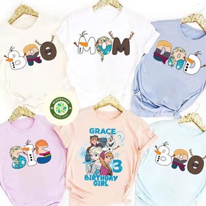 Personalized Disney Frozen Birthday shirts, Elsa Birthday Shirts, Frozen Custom Shirt , Frozen Personalized Tee, Frozen Family Party shirts
