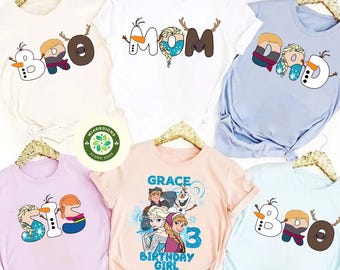 Personalized Disney Frozen Birthday shirts, Elsa Birthday Shirts, Frozen Custom Shirt , Frozen Personalized Tee, Frozen Family Party shirts