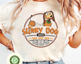 Toy Story Slinky Dog Dash T-shirt, Disney Dog Lover Gift, Retro Disney Toy Story Slinky Shirt, Disney Trip shirts, Toy Story Family Shirt
