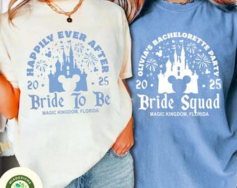 Personalized Disney Bachelorette Party Shirt, Disney Bride Shirt, Bride To Be Shirt, Bride Squad, Bridesmaid Group Matching shirts