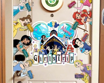 Personalized Disney Princess Inspired Cruise Door Magnet, Disney