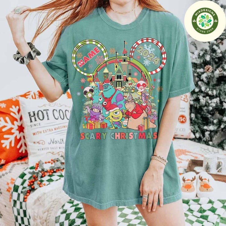 Personalized Disney Monsters Inc Scary Christmas Shirt, Monsters