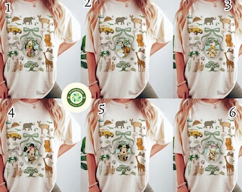 Retro Coquette Bows Disney Animal Kingdom shirts, Mickey and Friends Disney Safari Shirts,  Disneyworld Safari Shirt, Girly Wild Trip Shirt
