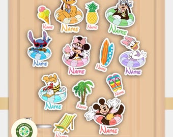 Personalized Mickey and Friends Disney Cruise Door Magnets, Disney Spring Break, Family Trip 2025 Magnets for Cruise ship Stateroom Door