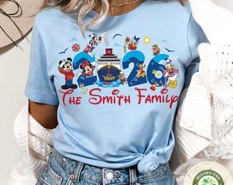 Personalized Mickey & friends Disney Cruise Line 2026 shirt, Family Cruise matching shirt, Disney Wish Dream Treasure Magic Wonder shirt