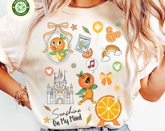Coquette bow Disney Orange Bird T-shirt, Sunshine On My Mind, Epcot world tour Orange Bird Tee, Hello sunshine Orange Bird Epcot Festival