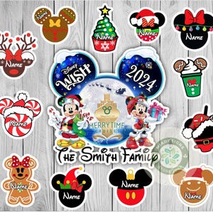 Mickey & Friends Disney Christmas magnet Very Merrytime Cruise Magnet, Family Cruise Magnets Door Decoration Christmas Gingerbread magnet