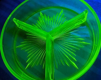 ヴィンテージ ノースウッド ビーズドレープ　ボウル　フリルエッジ　オパルセント アンティーク ノースウッド ブルー オパール ガラス ビーズ ドレープ