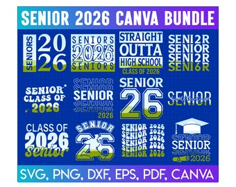 Senior 2026 Canva Frame Template, Graduate Canva Frames, Graduation Templates, 2026 Senior Canva Template, Frame Senior Class of 2026