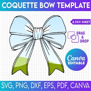 Coquette Bow Canva Frame, Canva Frames PNG, Ribbon Bow Canva Frames, Bow Trending Coquette Drag and Drop Editable