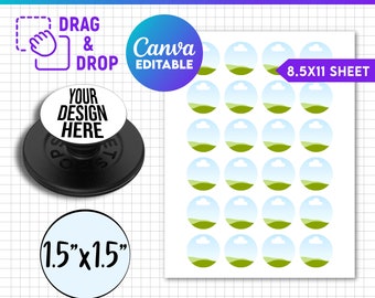 Phone Grip Template Svg, Phone Holder Template, Phone Stand Sublimation Template, png, Canva Editable, Phone Grip Blank Template, Phone Grip