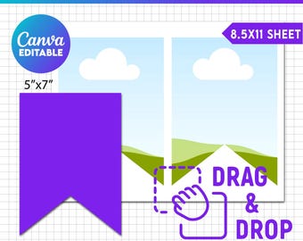 Bunting Banner Template, Banner Flag Template, Bunting Banner SVG, Bunting Banner Template, Clipart png, Canva Editable Label