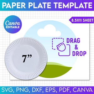 Papieren bordsjabloon, ontwerp papieren bord, papieren bord, 8-inch opladersjabloon voor borden, cirkelsjabloon, inzetplaat voor borden, oplader canvas