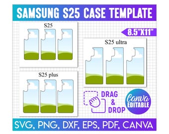 S25 Case Canva Template Bundle, Leere Galaxy S25 Series Cases, Canva Ziehen & Ablegen, S25 Series Case Template Alle Modelle, Hone Case Templates