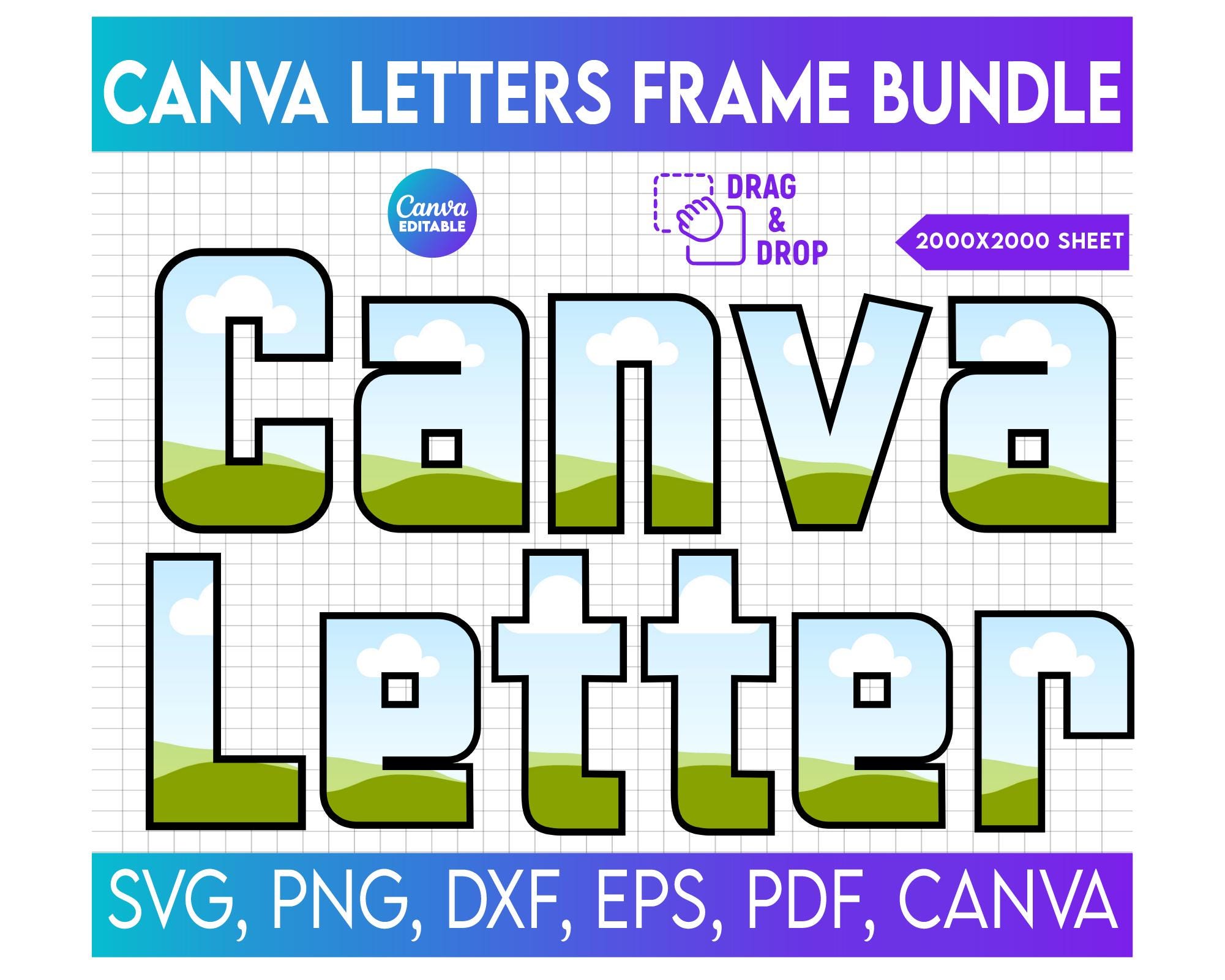Design Your Own Doodle Letters on Canva, Alphabet Font PNG, Edit Canva ...