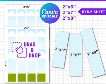 Canva Bookmark Template, Canva Editable, Bookmark Canva Template Svg Png, Design Your Own Bookmarks, Bookmarks Editable,