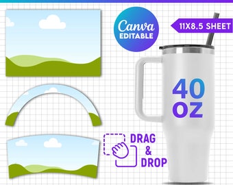 40 Oz Tumbler Template, 40 Oz Tumbler Sublimation Template, 40 Oz Tumbler Svg, 40 Oz Blank Template, 40 Oz Tumbler Wrap Template