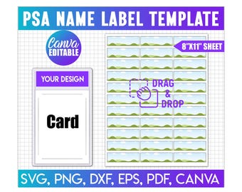 graded card label template 180pt Clear PSA Style Empty Slab for Professional Grading and Protection CSG Style Slabs UniMockups CardFlex Graded Card Premium