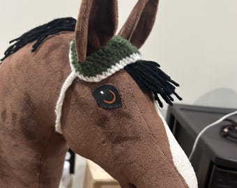 Green and White hobby horse Ear Beanie !! Clearance Sale!!