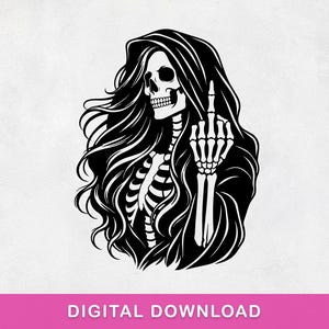 Gothic Skeleton Woman Digital Download Cricut Cut File (Instant Download)