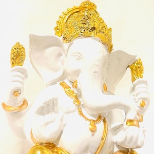 Divine Lord Ganesh Statue 5 Inch Tall for Home, Office and Car Dashboard Gift for friends and family