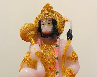 Lord Hanuman Sitting, Religious Hindu Statue -6 inch tall