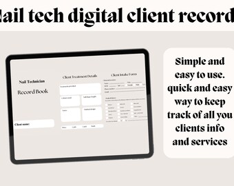 Nail technician digital client record book