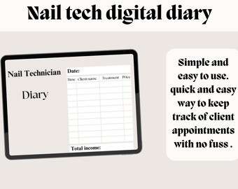 Nail technician digital diary