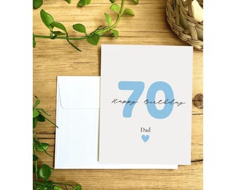 Hunts England - Large Grandpa 70th Birthday Card - Happy Birthday - 70 - To The Best Grandpa In The World - Iconic Collection - Large - 210 x 210 mm - Age 70