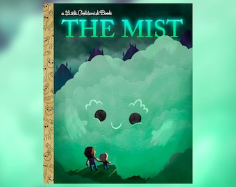 The Mist - Una pequeña portada de libro dorada (no libro completo)