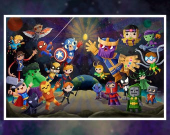 Mini Mural - Marvel Superheros