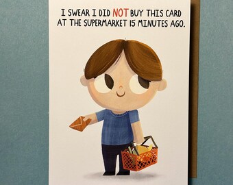 Funny Greeting Cards - Happy Birthday - Last minute card (Cards-by-Ryan)