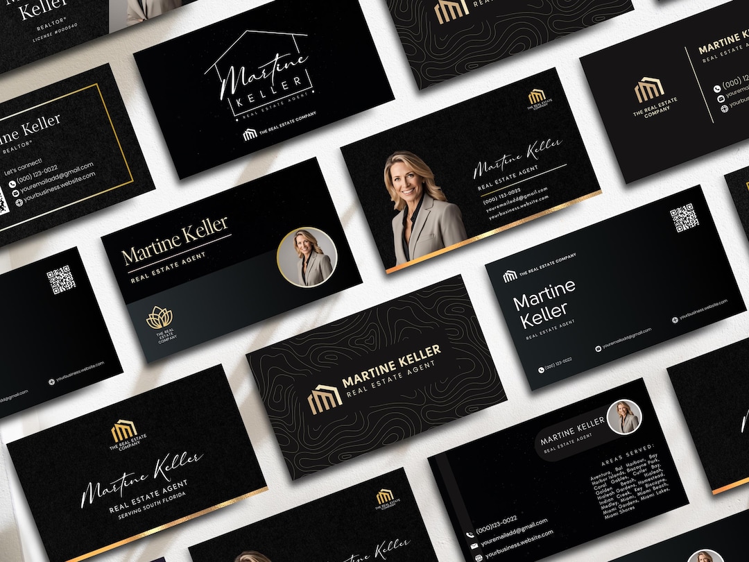 Real Estate Business Card Templates | Luxury Business Cards Bundle ...