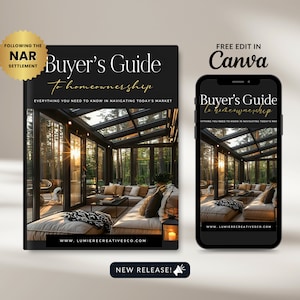 Luxury Real Estate Home Buyers Guide | 2025 Buyer Presentation | Buyer Packet | Real Estate Marketing | Editable Canva Template for Realtors