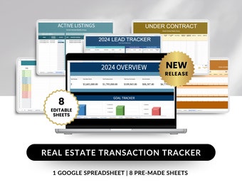 Real Estate Transactions Tracker: Agent CRM Google Spreadsheet Template