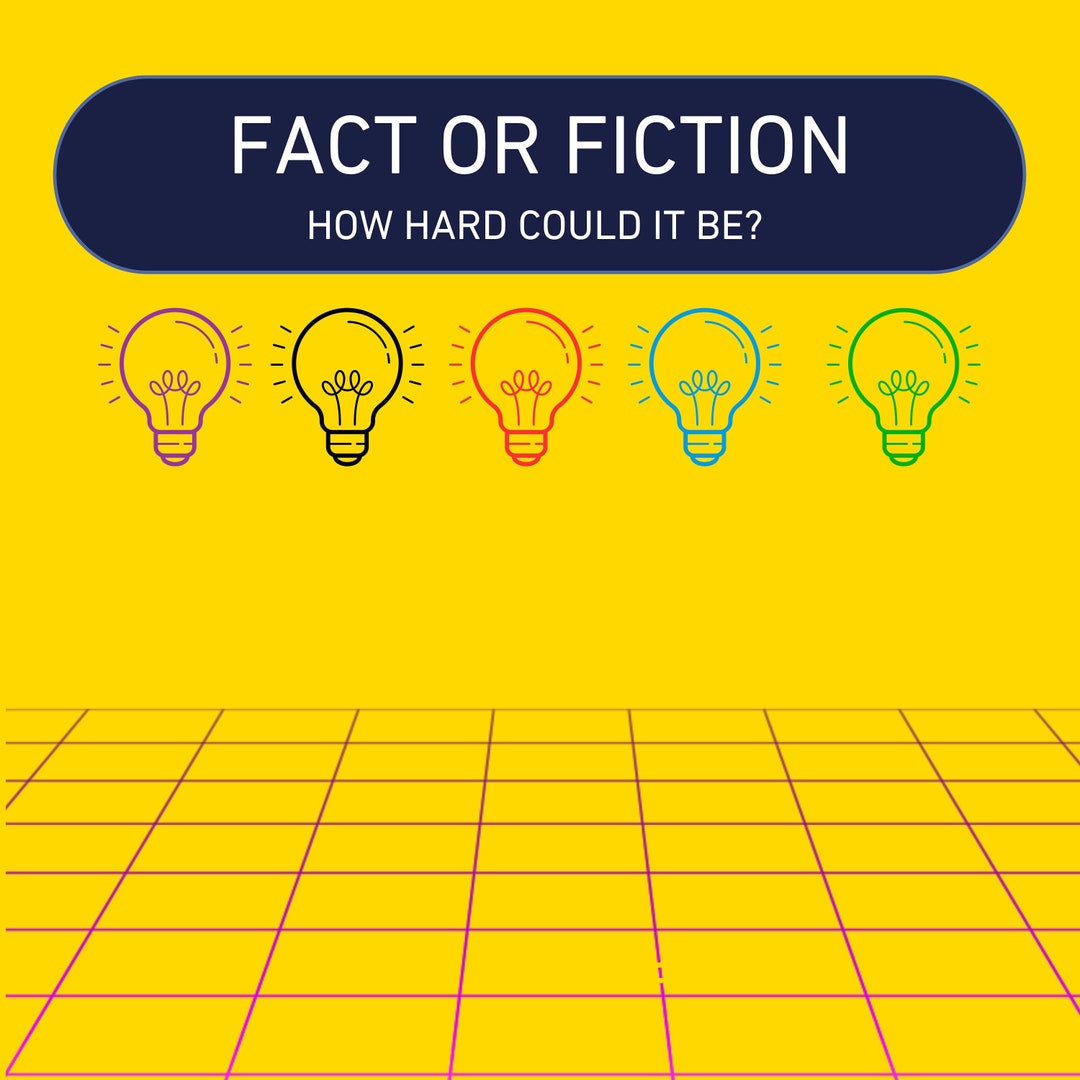 Hygge Games, Is That True Can You Tell The Difference Between Wacky Fact And Sneaky Fictiontrivia Party Game Yellow 21125