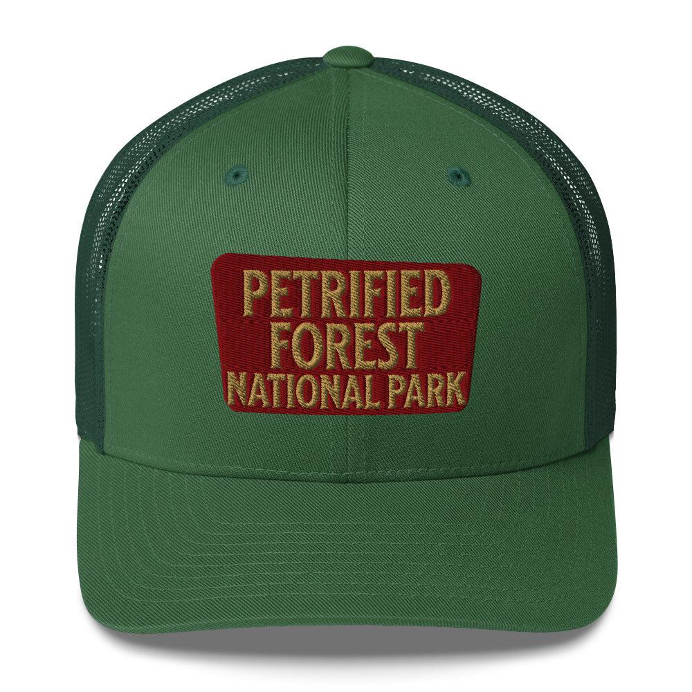 Petrified Forest National Park Sign Embroidered Trucker Hat Nature - Main Image
