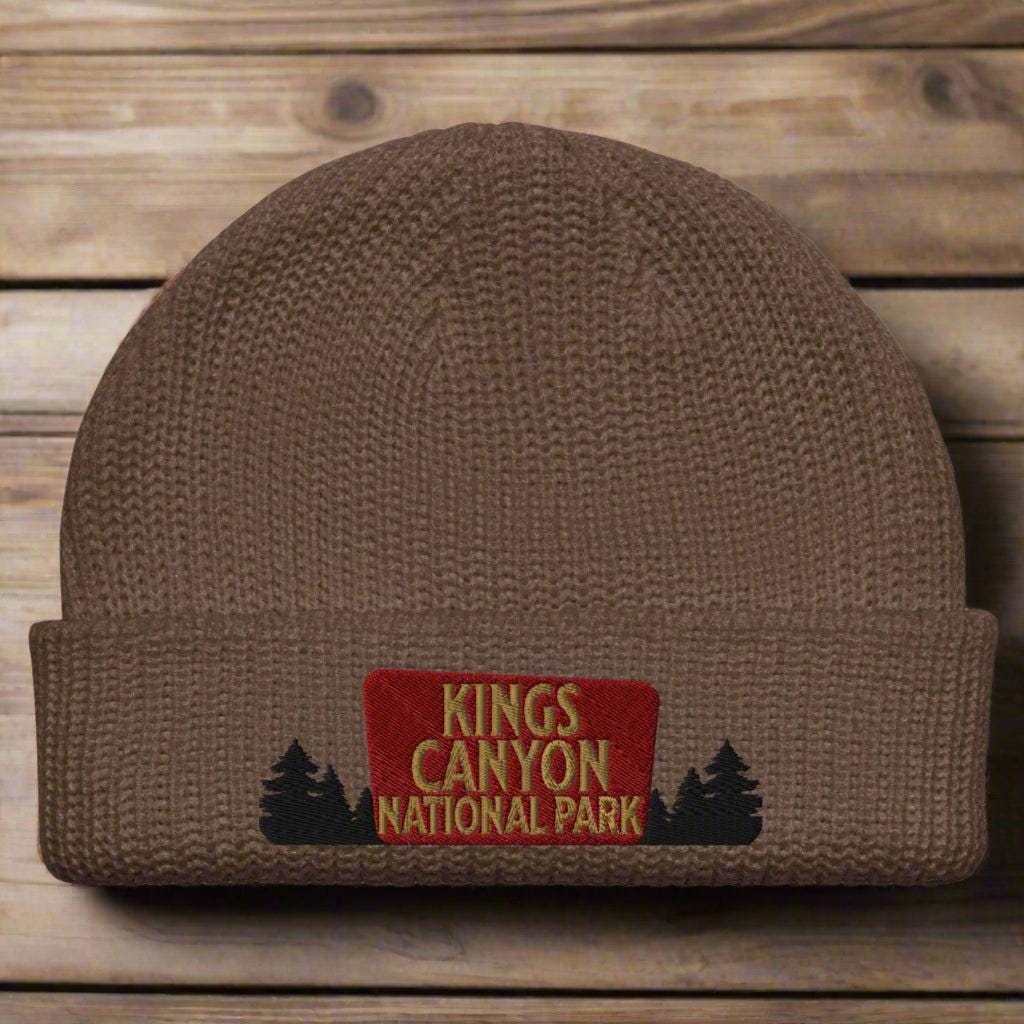 Kings Canyon National Park Beanie I Kings Canyon National Park Embroidered Beanie Winter Hat  main image 2