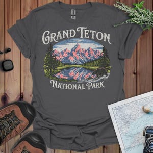 Grand Teton National Park Unisex Fit Soft Vintage T-Shirt Natur inspirierte Kleidung