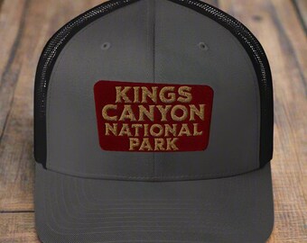 Kings Canyon National Park Embroidered Trucker Hat Outdoor Nature Style Cap