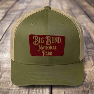 Big Bend geborduurde National Park-bord Trucker Hat genaaid outdoor natuurpet