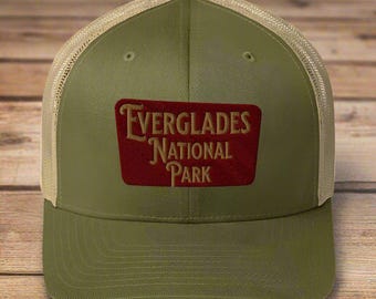 Everglades National Park geborduurde truckerhoed genaaid natuurpet voor buiten