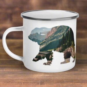 Glacier National Park Bear Camp Mug Nature Animal Outdoor Inspired Drinkware Coffee Tea