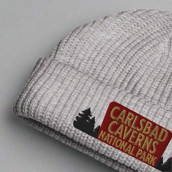 Carlsbad Caverns National Park Beanie Carlsbad Caverns National Park Embroidered Beanie Winter Hat  main image 3