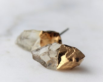 raw sunstone studs, oregon sunstone earrings, raw gemstone earrings, raw studs, gold stud earrings