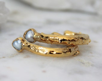 pearl earrings, pearl hoop earrings, pearl hoops, wedding jewelry, gold earrings, gold hoops