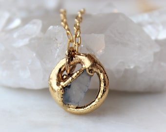 moonstone necklace, layering necklace, gold jewelry, june birthstone, gift for her