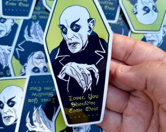 Nosferatu Coffin Vinyl Sticker